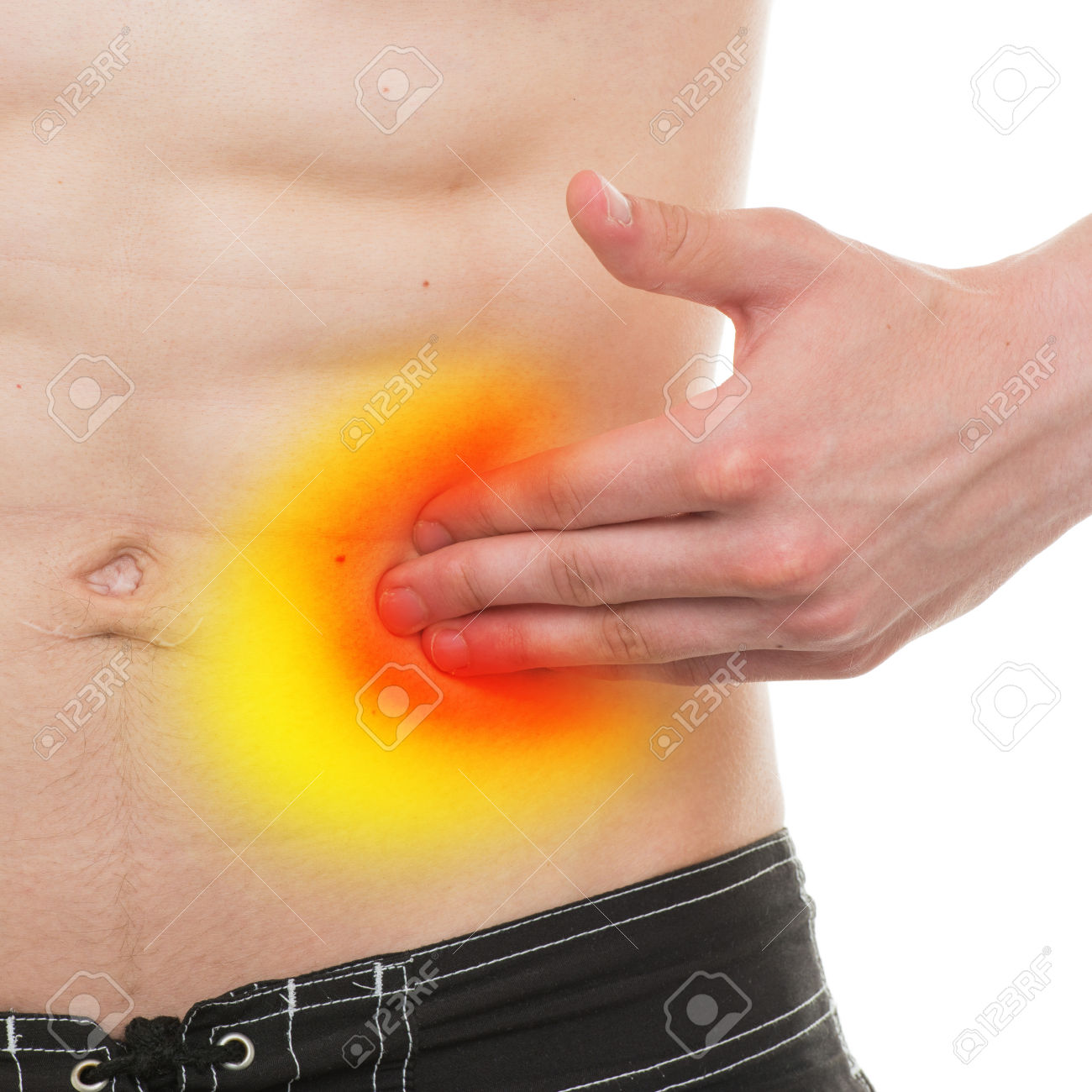 50395284-Abdominal-Pain-Male-Anatomy-Left-Side-Pain-isolated-on-white--Stock-Photo